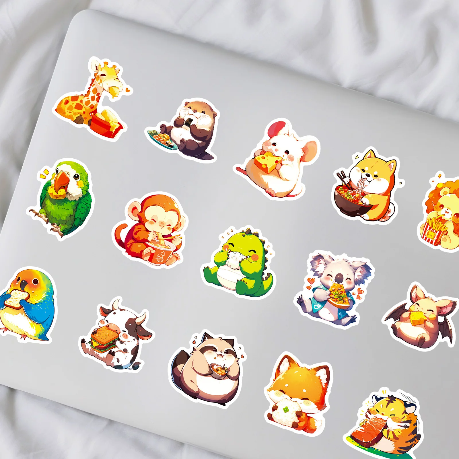 56 Uds pegatinas de viñetas de animales gananios lindo León erizo Graffiti decoración cuaderno maleta guitarra refrigerador teléfono calcomanías