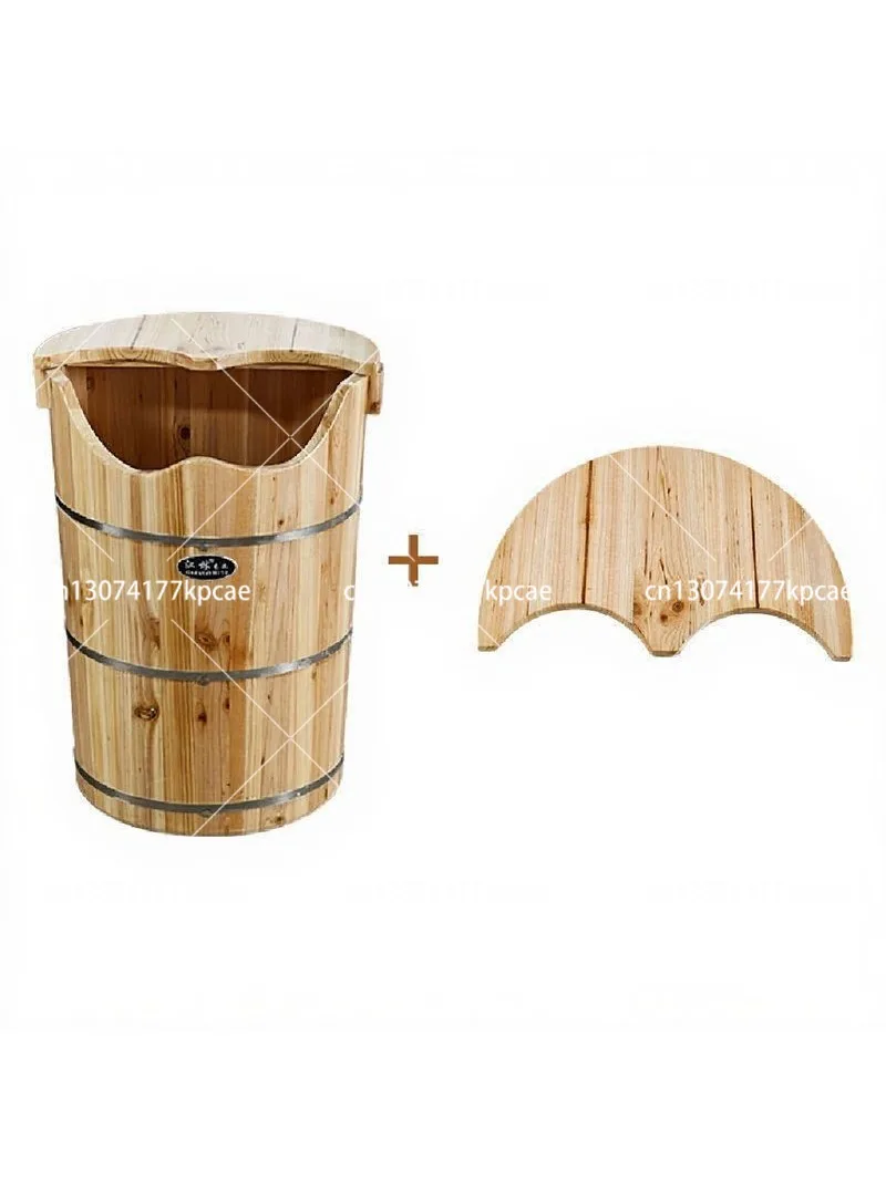 Fumigation Bucket Steam Fumigation Bucket with Lid Thermostatic Bucket Heating Sweat Steaming Feet Soaking Feet Wooden Basin