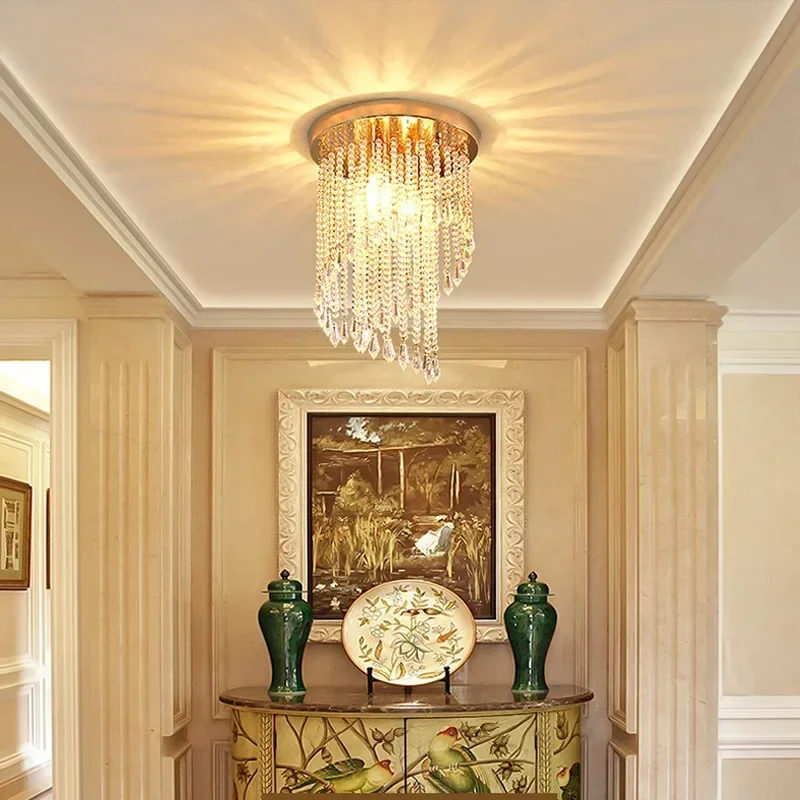 Light Luxury Modern Crystal Ceiling Lamp Corridor Cloakroom Creative Personality Entrance Small