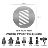 SOONPHO OT1 Graphic Cards for Snoot Optical Condenser Background Projection Graphic 10pcs DIY Shape Photo for Godox LED Lights
