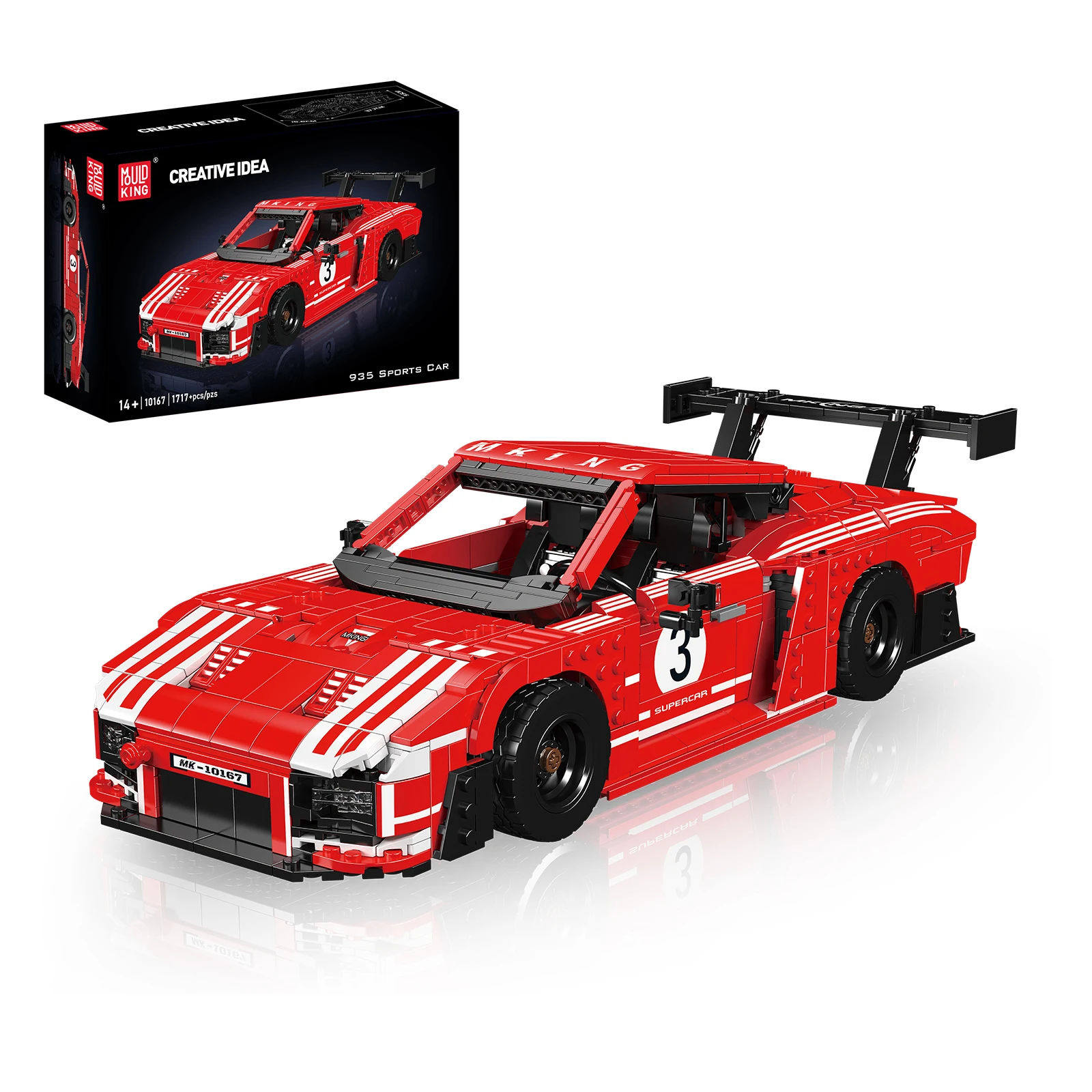 

10167 1717pcs Building Blocks Set Compatible with LEGOEDS-Style Sports Car Model