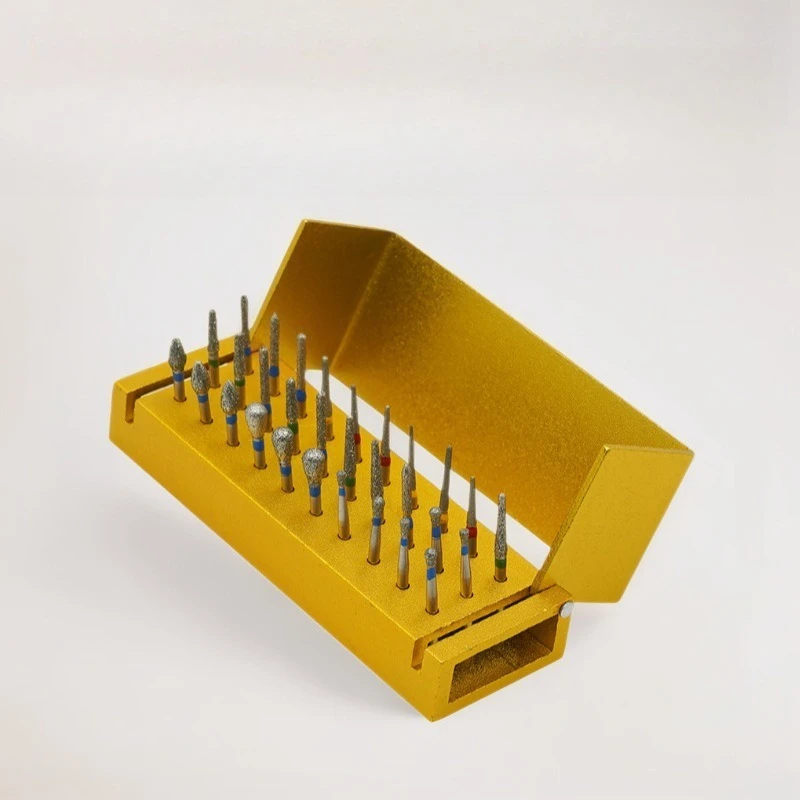 Lab Burs with Bur Holder Box Kit High Speed Handpiece Polishing Burs with 30Pcs Bur . Best Tool