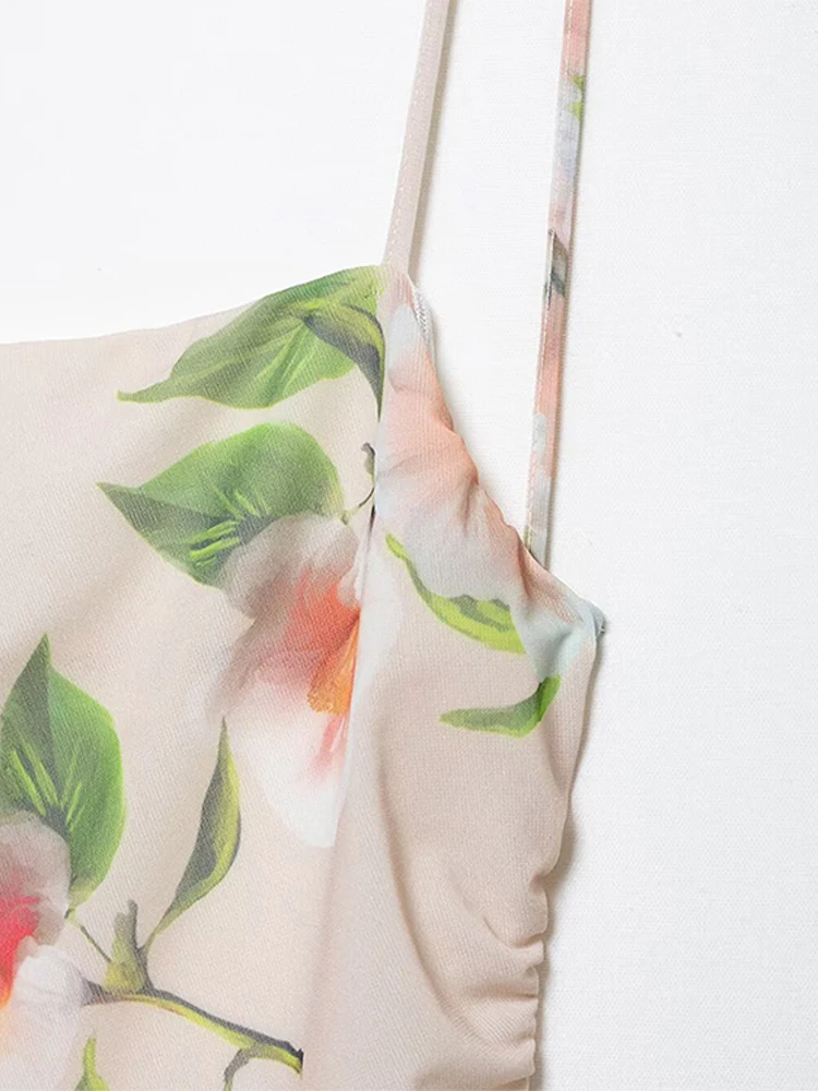 Flor impressa feminino estilingue vestidos longos casual rendas até sem costas hip pacote feminino onda-borda em camadas vestido de férias senhora roupões