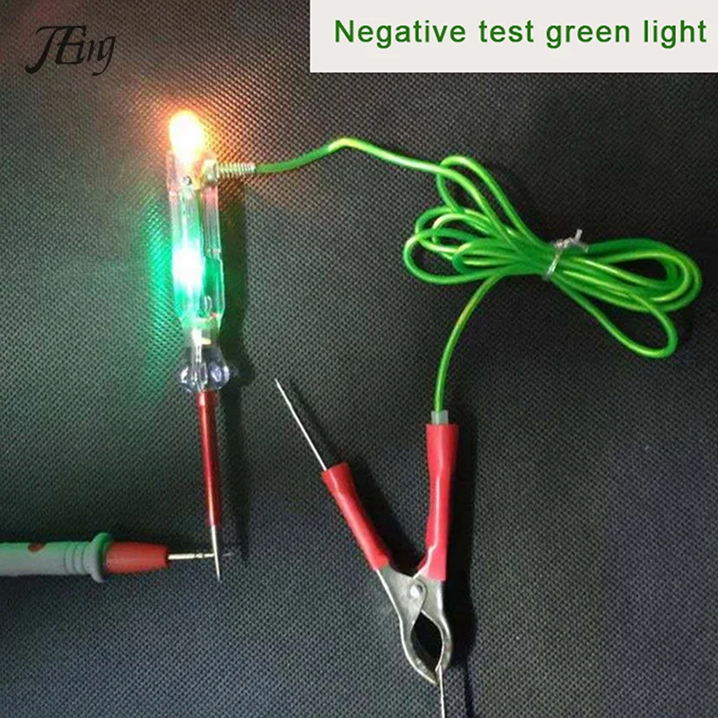 Innovative And Practical 6-24V Test Light With Dual Probes 47 Inch Antifreeze Wire Alligator Clip Automotive LED Circuit Tester