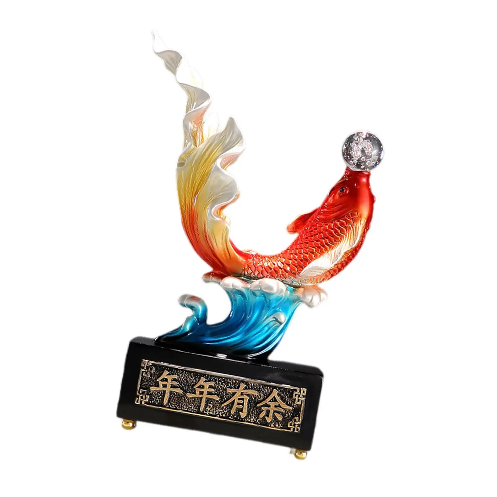 Feng Shui Carp Statue Carp Ornament for Business Opening Cabinet Collection