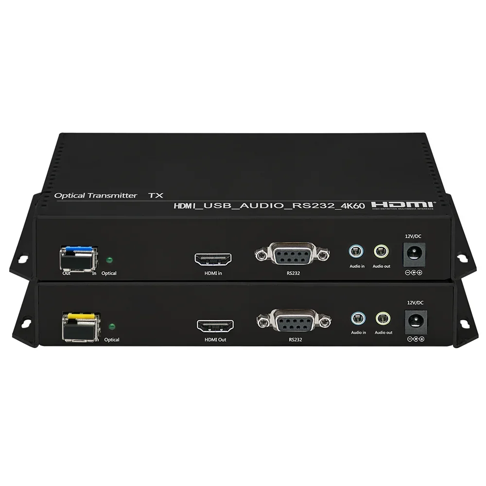 

New 4K 20KM HDMI KVM Fiber Optic Extender 4K60fps Single Mode LC SFP Fiber Optic Video Converter