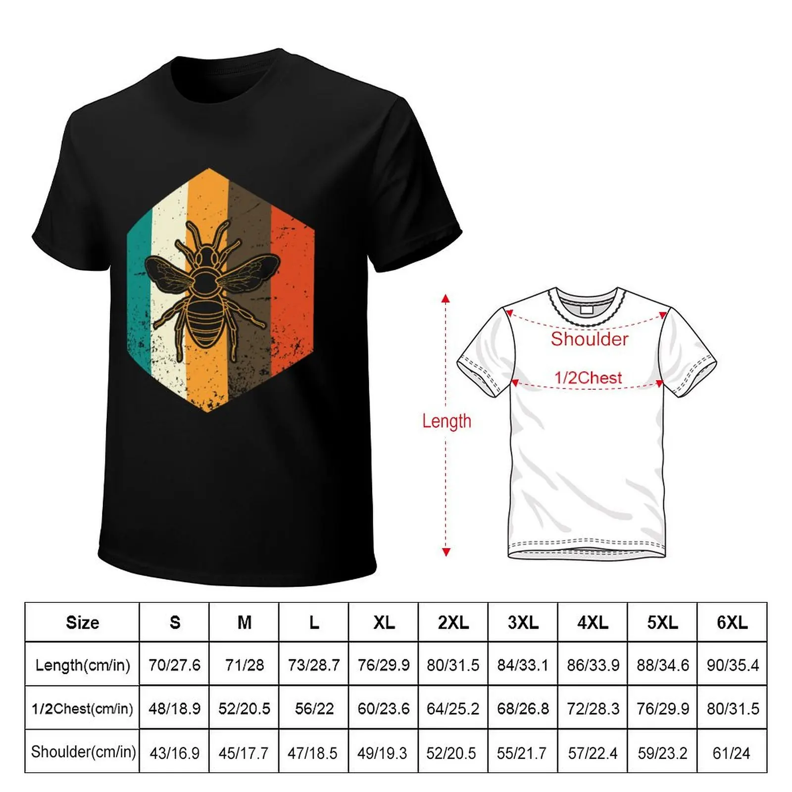 Bee insect retro vintage gift conservation T-Shirt t shirts with prints T-Shirt