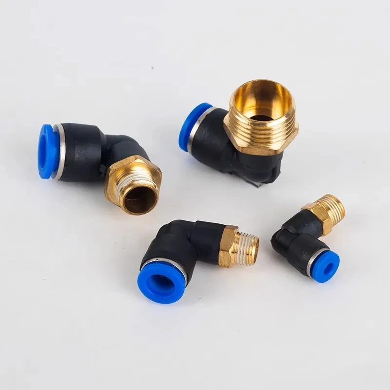 20/50/100PCS Pneumatic Air Connector PL 4 6 8 10 12mm Thread 1/8 1/4\