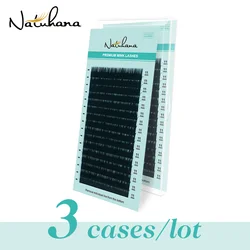 NATUHANA 3 Fällen/Lot Nerz Wimpern Extension16Rows Natur individuelle Korea PBT Gefälschte Wimpern Matte Falsche Wimpern Make-Up Werkzeuge