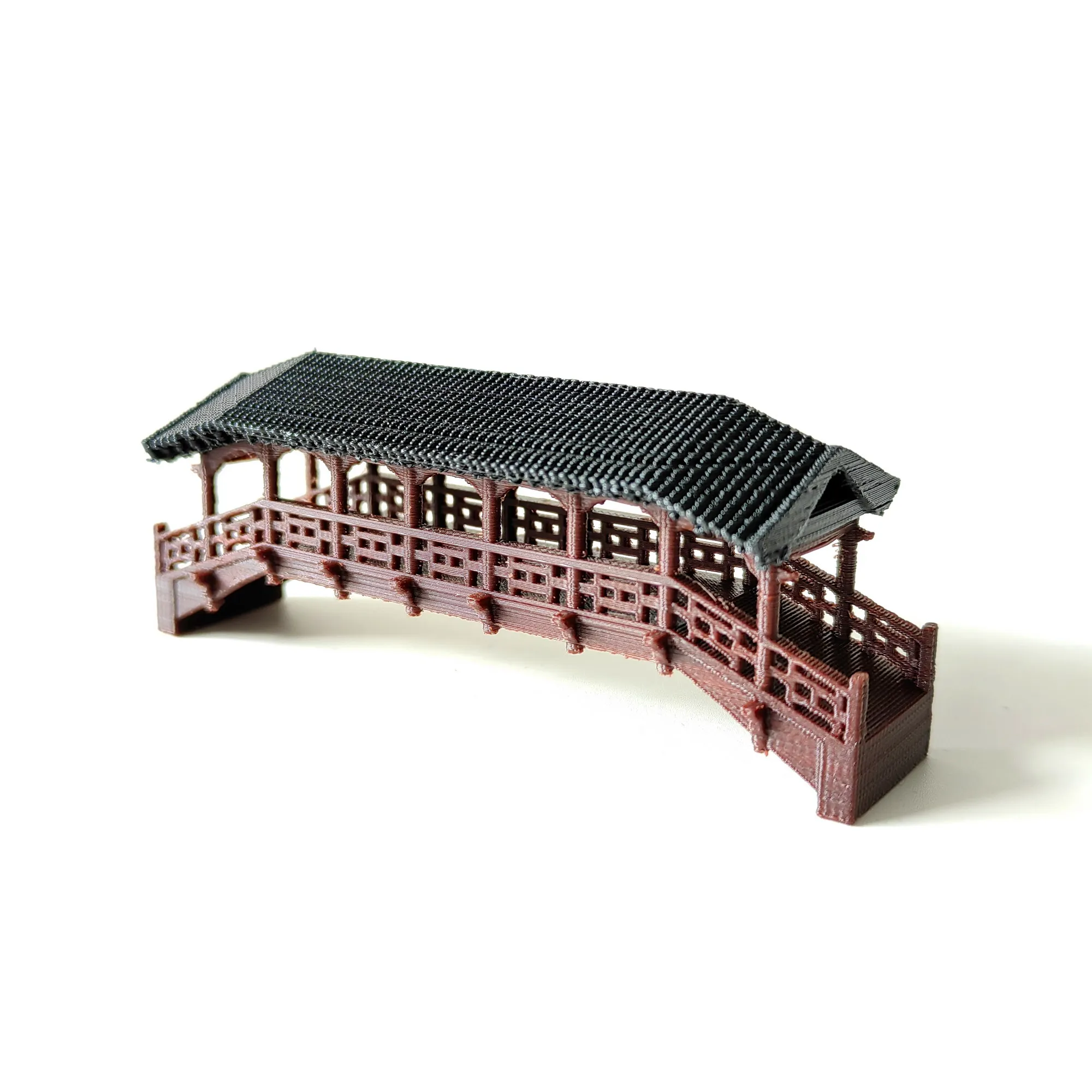 New DIY Model Yunlongqiao Bonsai Garden Fish Tank Rockery Pavilion Decoration Micro Landscape Chinese Ancient Building