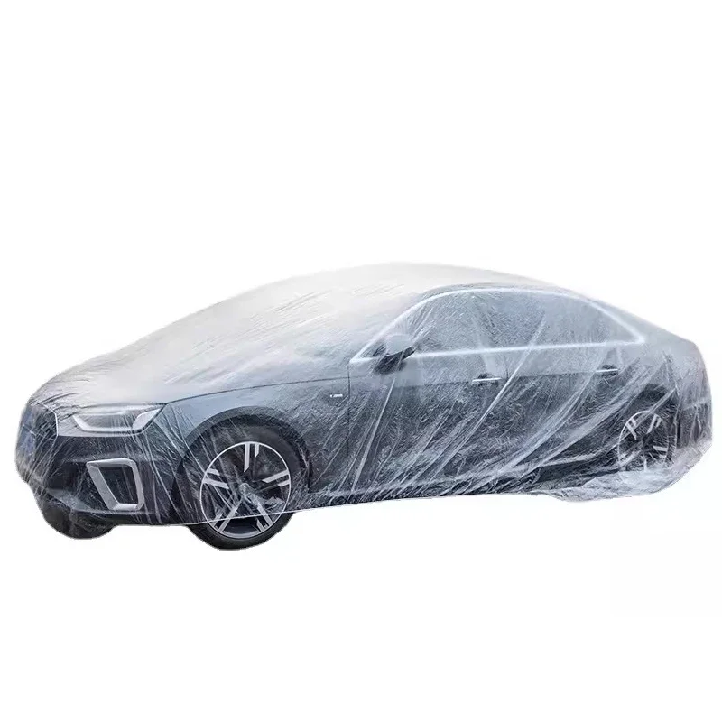 Disposable Car Cover Indoor Dustproof PEVA Car Cover Transparent Soft Scratch-Free Auto Exterior Protector Universal