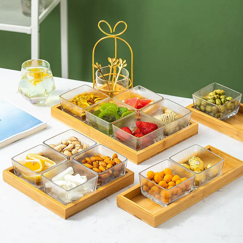 Keranjang Buah Gaya Nordik, Piring Camilan Kaca, Piring Buah, Piring Buah Trendi dan Menarik