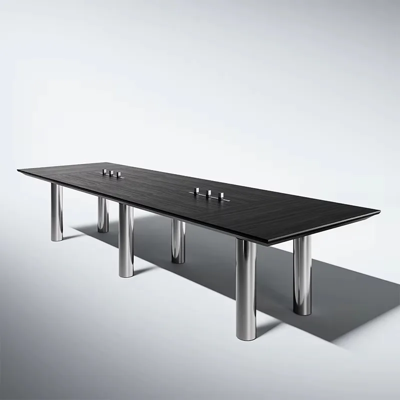 

Modern luxury office conference table, new wooden furniture, suitable for commercial office meeting rooms