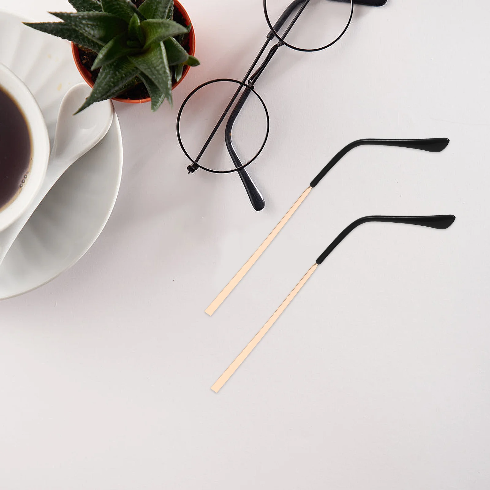 1 par de patas de brazo de Metal para gafas, piezas de repuesto para patillas, ajuste Universal, alivio de presión de oreja, diseño duradero brillante, seguridad