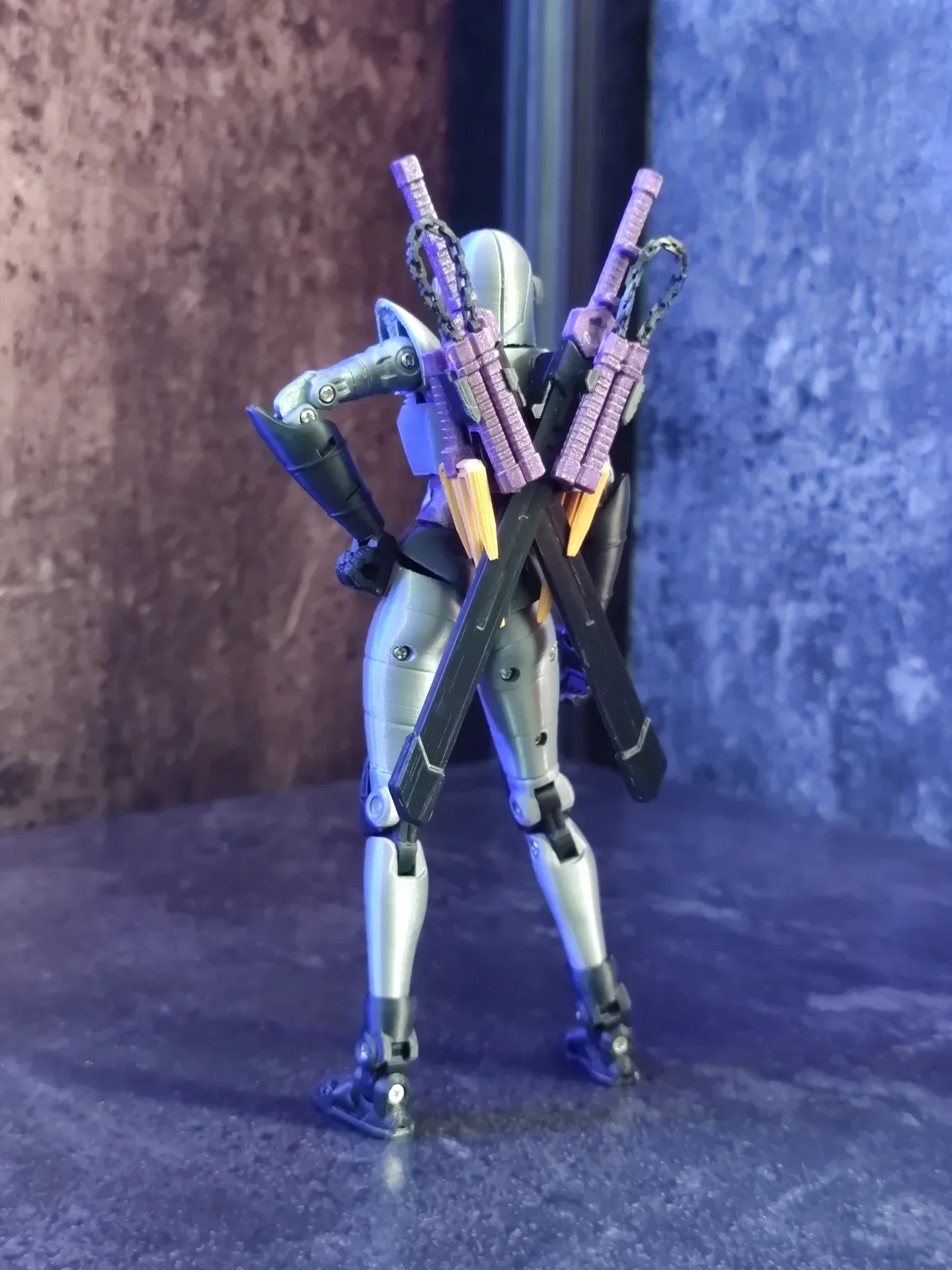 3D Printed Autobot Nightingale Owl Female Ninja Assassin Robot Height 18.5cm Articulated Movable Toy Model