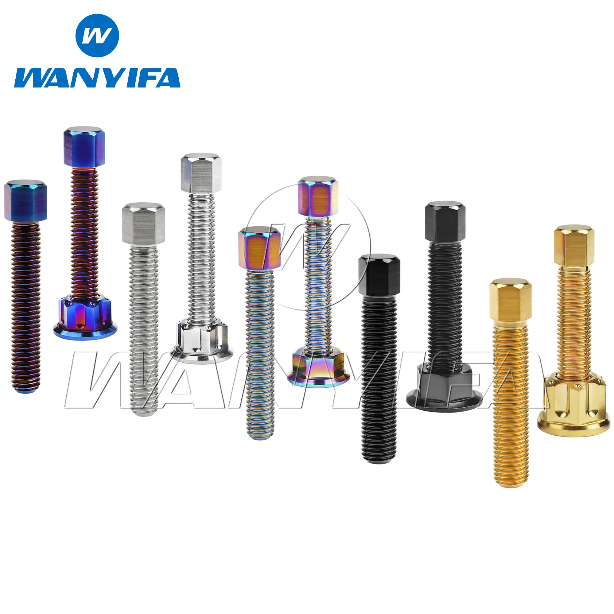 

Wanyifa Titanium Bolt M8/M10x47mm Pitch1.25mm Motorcycle Chain Adjuster Bolt Rear Axle Sprocket Locking Screw & Nut Repair Kit