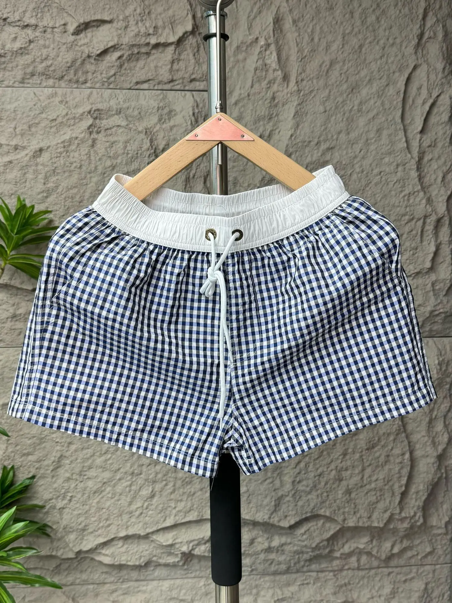 

Лето 2025: Модные мужские шорты в клетку, повседневные спортивные пляжные шорты со средней посадкой, прямые штаны, молодежный тренд Vitali