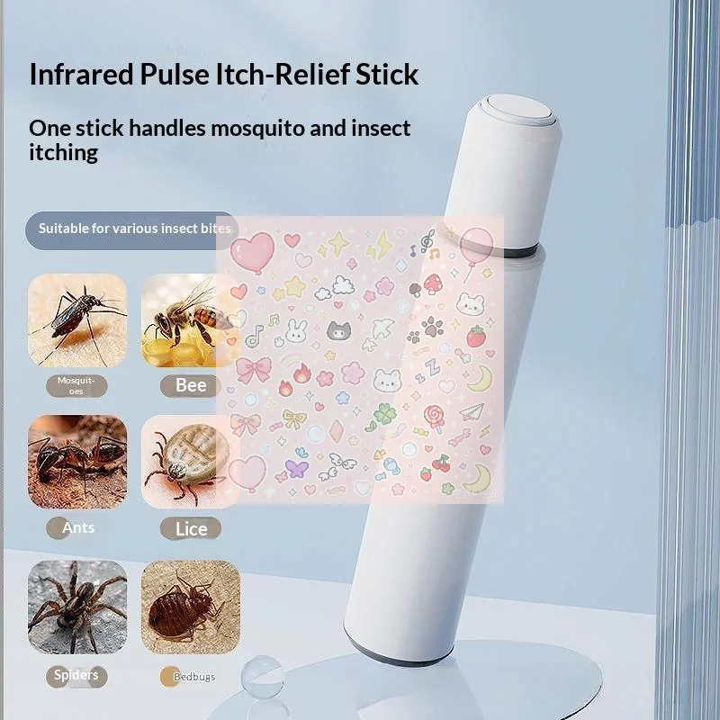 Mosquito Bite Itching Relief Pen Portable Rechargeable Physical Anti Itch Device For Outdoor Home Travel Kids Use