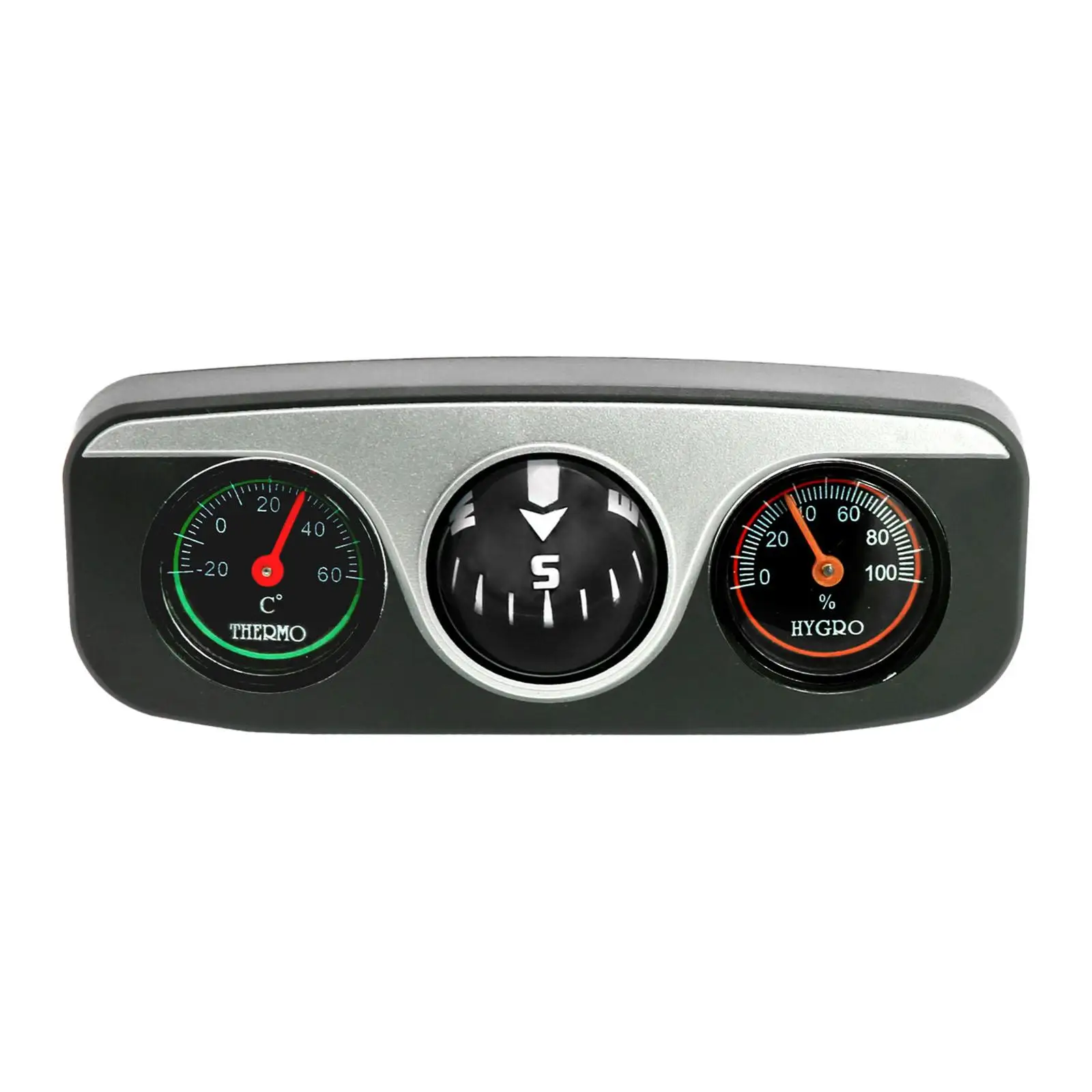 Car Dashboard Compasses Durable Car Accessories for Outdoors Camping Portable Car Thermometer Hygrometer Compass Navigation Ball