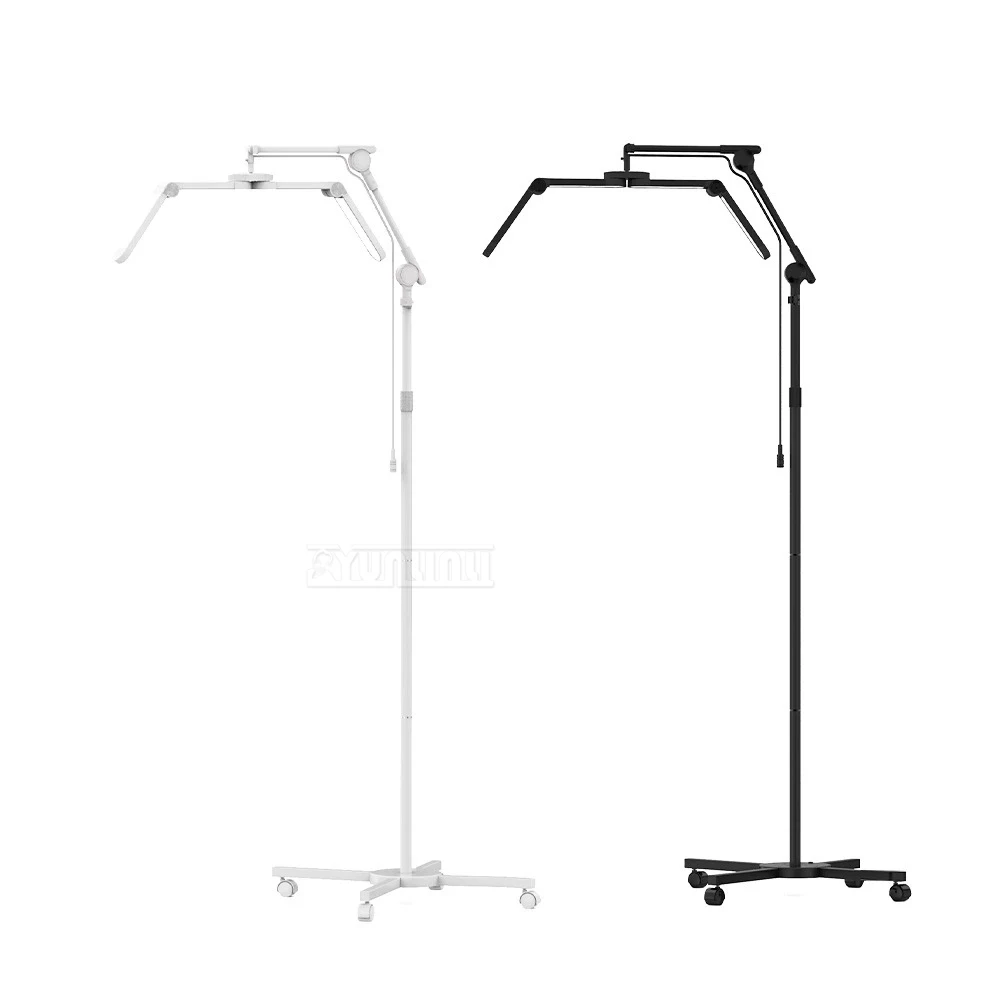 Adjustable Beauty Lamp 19-34 Inch Folding Floor Lamp with Pulley Remote Control