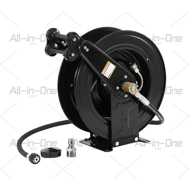 High pressure automatic telescopic pipe reel, convenient for car washing steel wire pipe