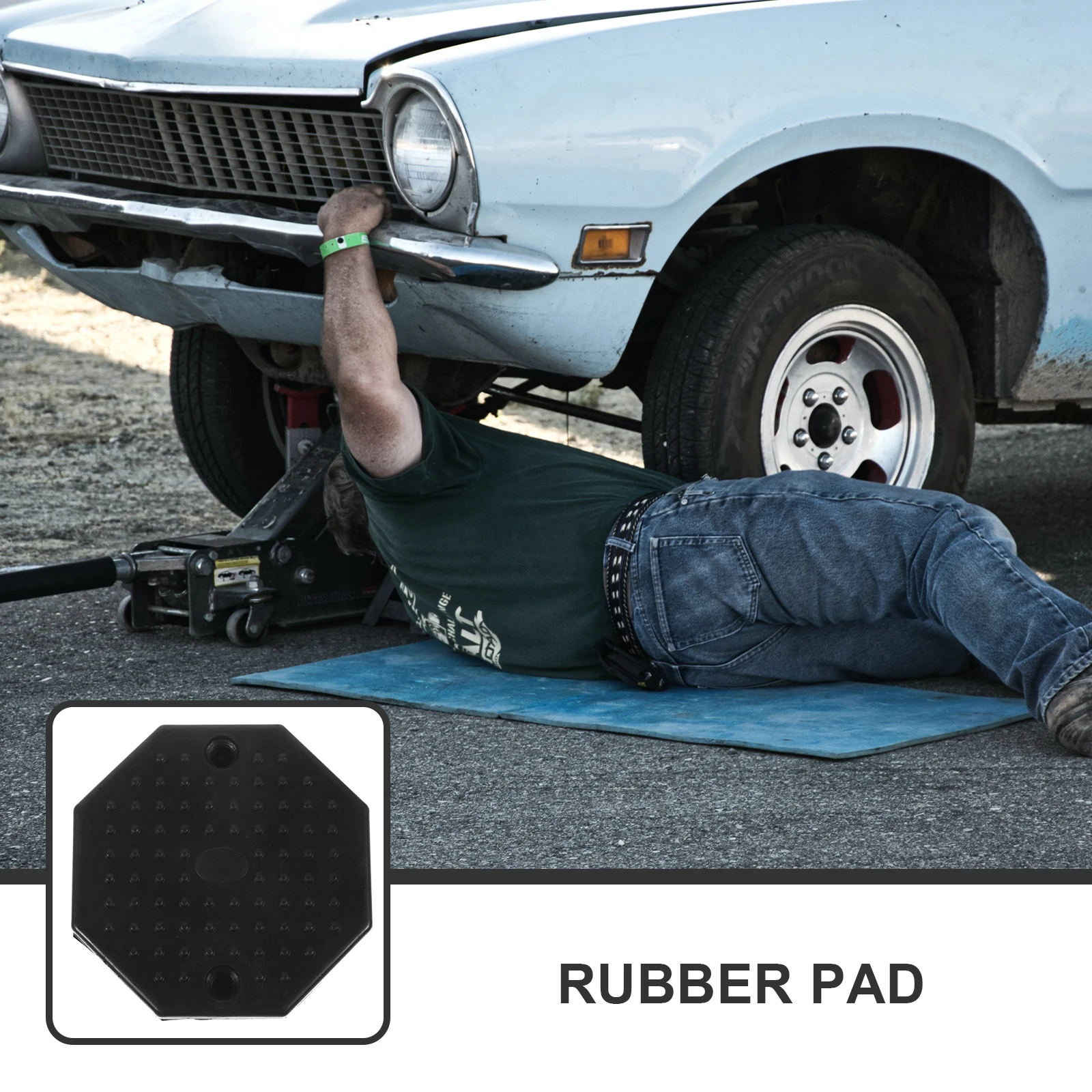 

2pcs Rubber Floor Pad Floor Stand Durable Vehicle Stand Pads For Pinch Welds Rv Jack Pads Lifts Stabilizer RV Jack Compatible