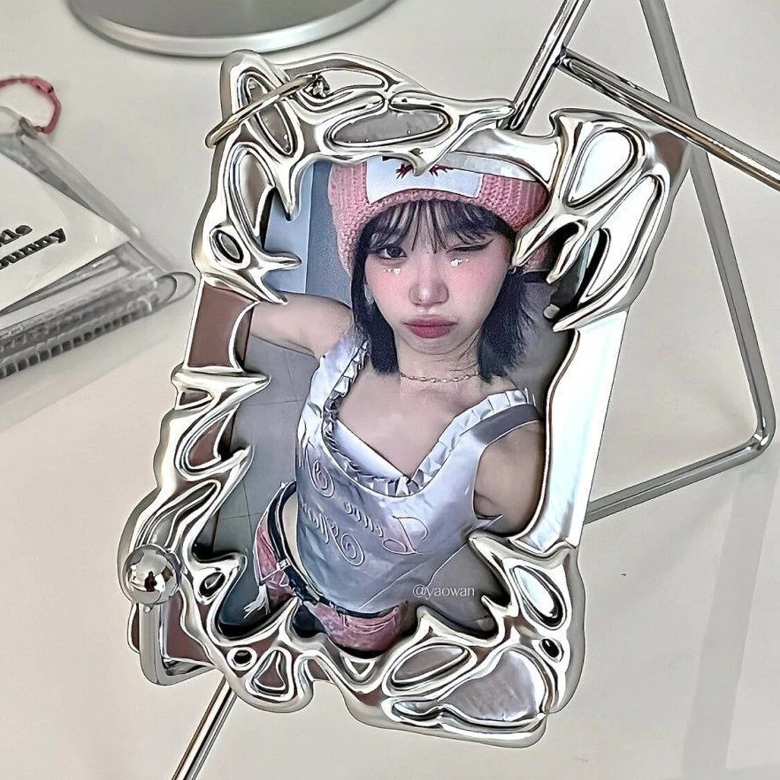 غطاء تخزين بطاقات Kpop Star مطلي بالكهرباء، ملحقات شخصية عصرية، مستلزمات الدراسة المكتبية، ديكور حامل البطاقة