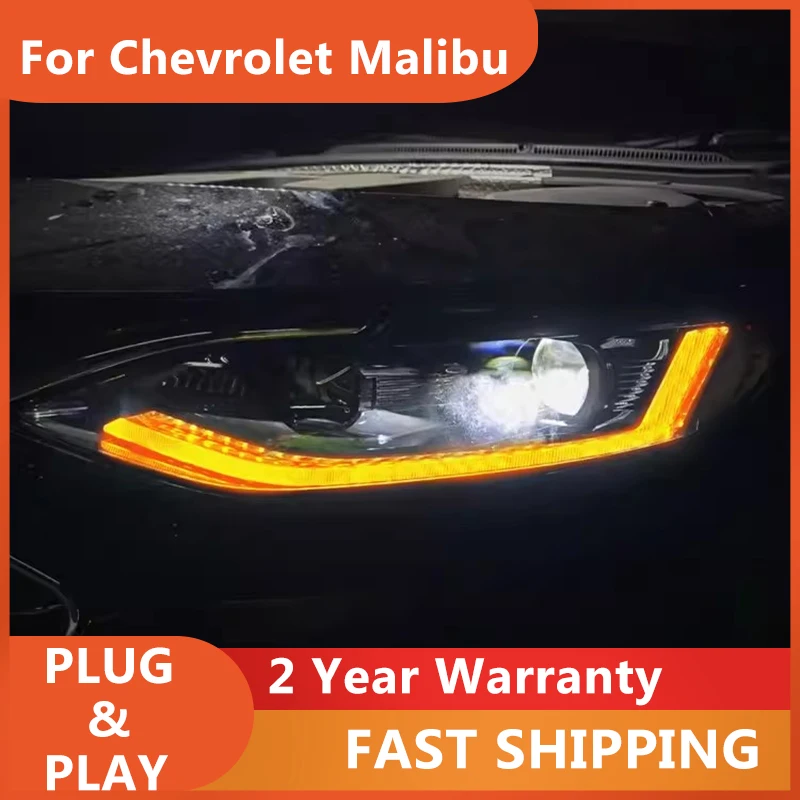 

Car Accessories for Chevrolet Malibu Head Light 2019-2022 Malibu Headlamps XL DRL Turn Signal High Beam Projector Lens