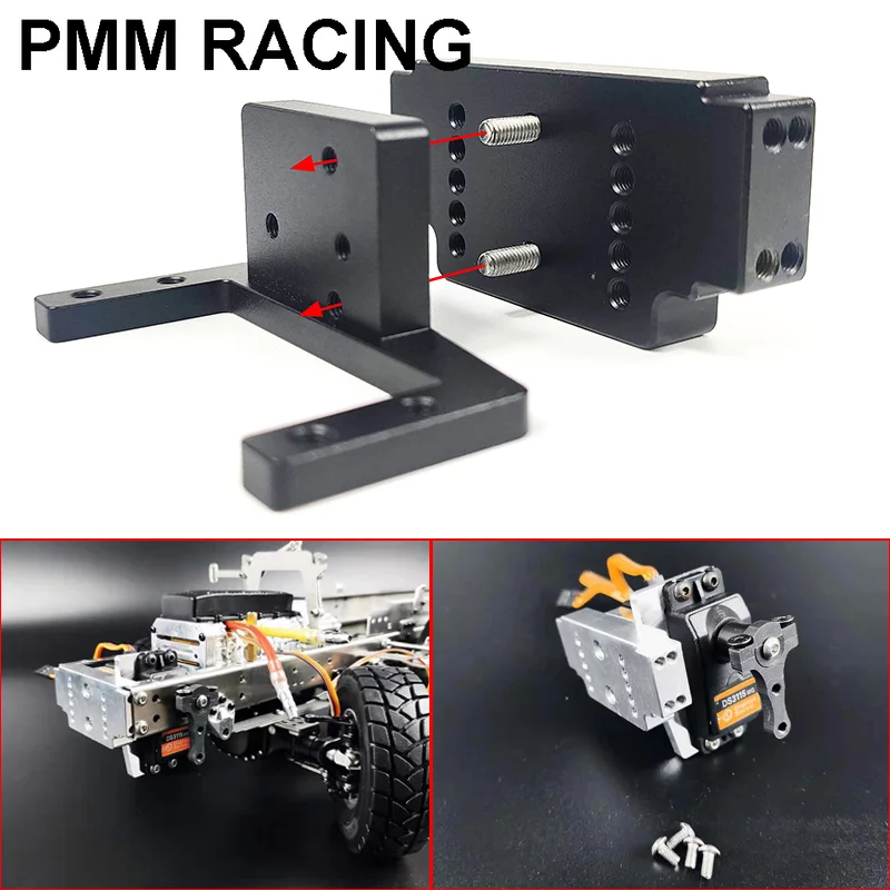 Metal Head Beam Servo Bracket Steering Rod System for 1/14 Tamiya RC Truck Trailer Tipper Electric Car LUSE Diy Parts Toys