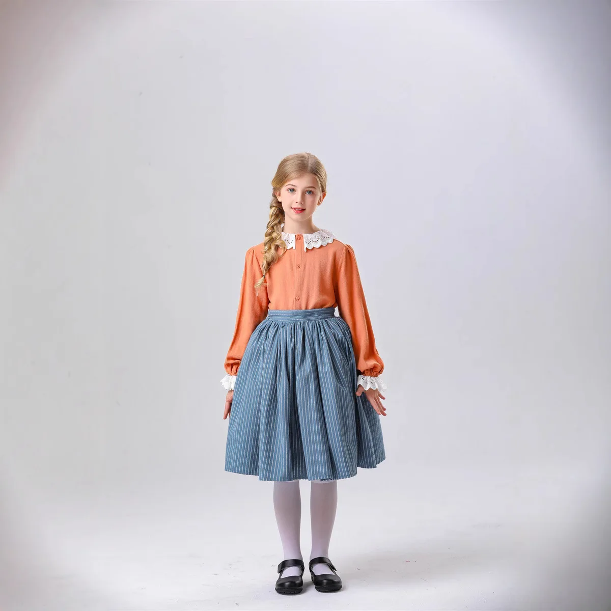 Kostium na Halloween Wiejska Pokojówka Szefa Kuchni Średniowieczny Retro Mała Dziewczynka Chińska Produkcja Sezon Wiosna 2024