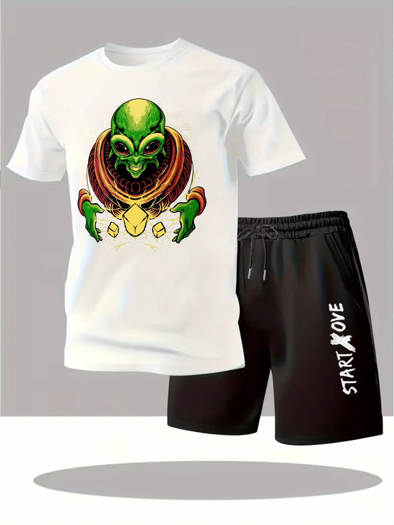 Men's sets 2025 New Fashion Printed men's suits Graphic sets for men Tracksuit men Y2k tracksuits sweatshirt set Short sleeve