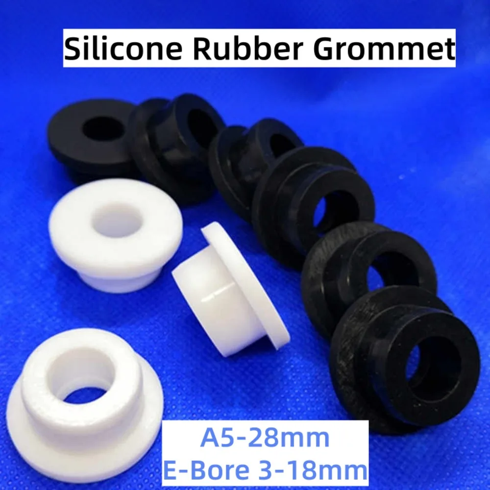Waterproof Silicone Rubber Cable Grommet T-shaped Hollow Wire Protection Bush Round Wiring Hole Plug 5 6 7 8 9 10-28mm