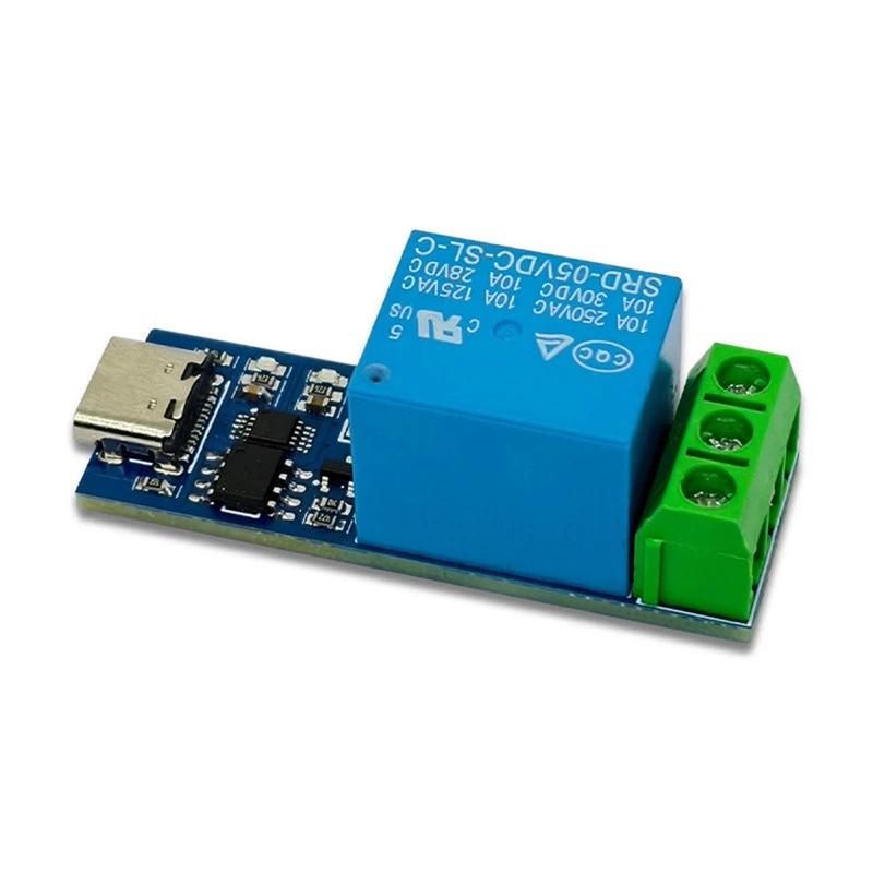 DC USB Relay Module TYPE-C Interface With Overcurrent Protection Support Computer Serial Port Control Switch