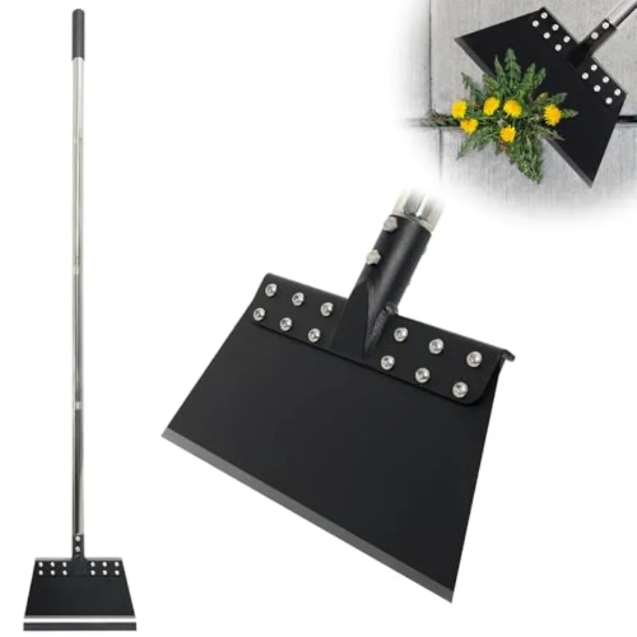 

Weed Scraper 65in Garden Flat Shovel Floor Scraper Long Handle Heavy Duty Multi Weeding Shovel with 11in Spring Steel Blade Flo