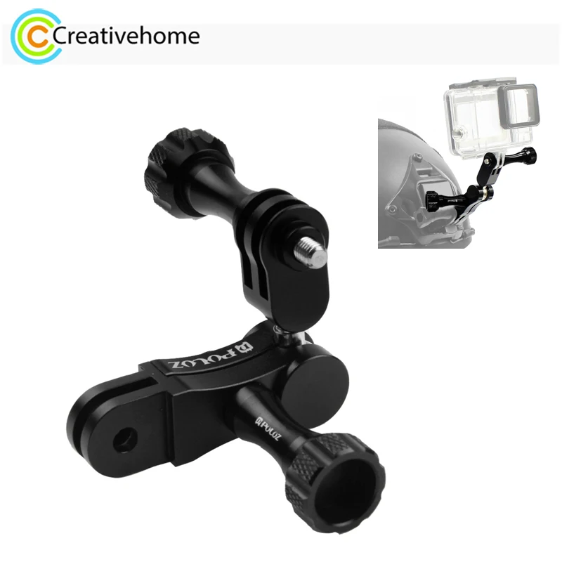 PULUZ Action Camera Ball Joint Mount with 2 Long Screws for GoPro Hero12 11 10 9 8 7 6 5 4 3 2 DJI Osmo and Other Action Cameras