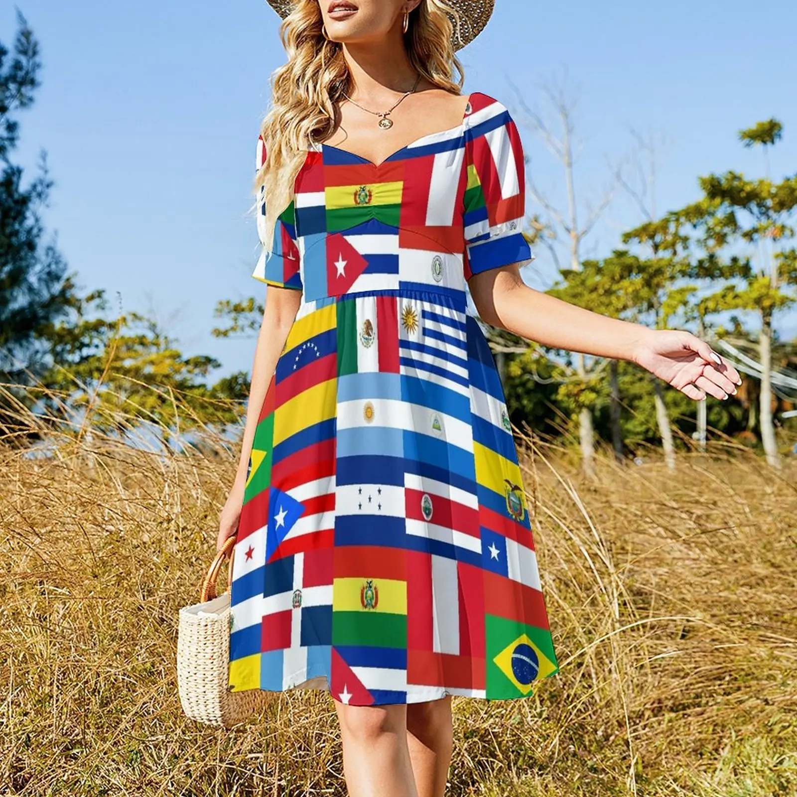 Flags of Latin America Dress evening dress woman Woman fashion women evening dress summer dress korean women