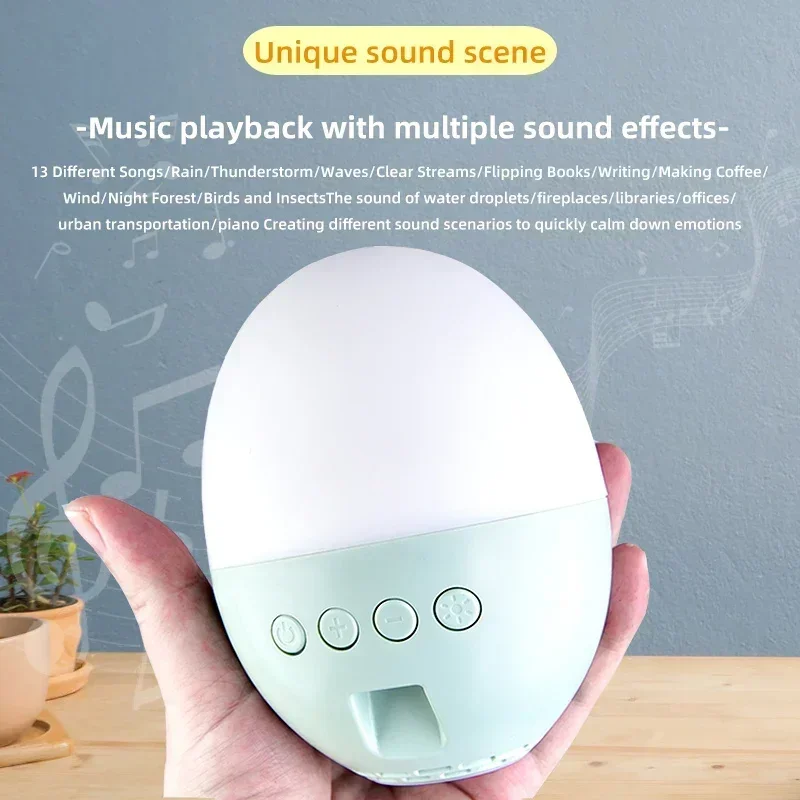 

Portable Bluetooth Speaker Baby Soother Music RGB Mood Light Lullaby Sleep White Noise Wireless Bass Soundbar Player Headphones