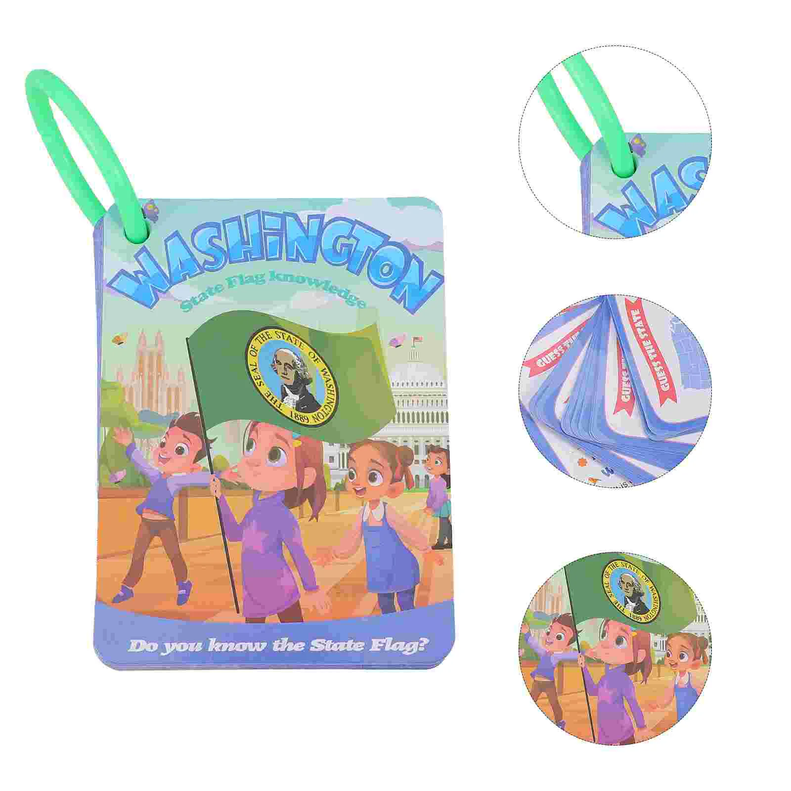 Educational Cards Flag of US State Kids Toys Flash Children Learning Toddler Supply Cassette Flags