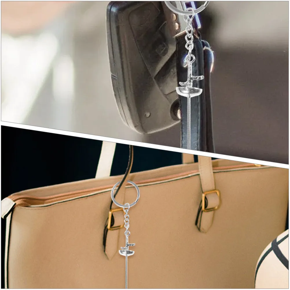 

2 шт. Изысканные металлические брелоки в форме фехтовального меча, легкие, компактные, декоративные, для ключей, рюкзаков, сумок, в подарок