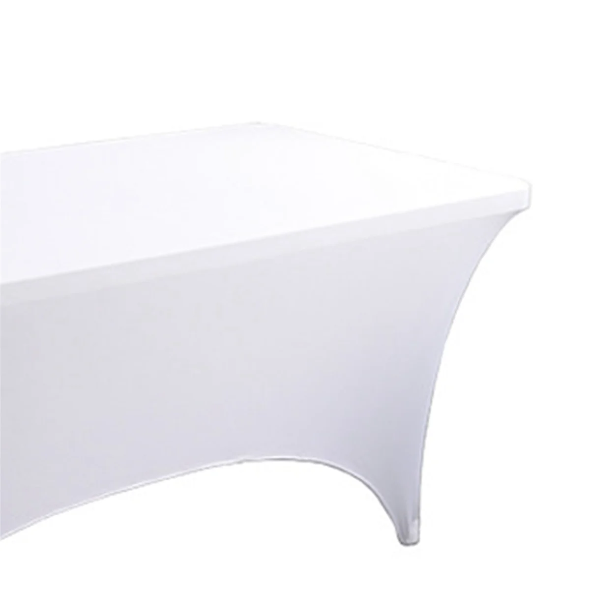 AT53 Manteles para manteles rectangulares, manteles elásticos, para eventos, cócteles blancos