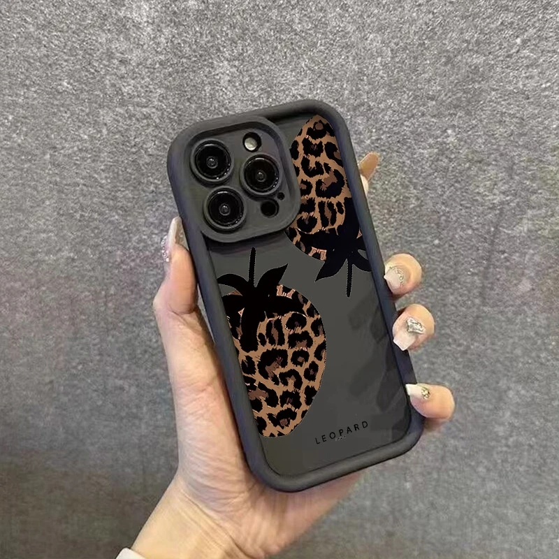 Cassa del telefono Fragola Stampa Leopardo Modello Per Honor X9C X9A X8C X8B X8A X8 X7A X6B Magic 6 5 400 Lite 300 200 Pro Copertura Del Respingente