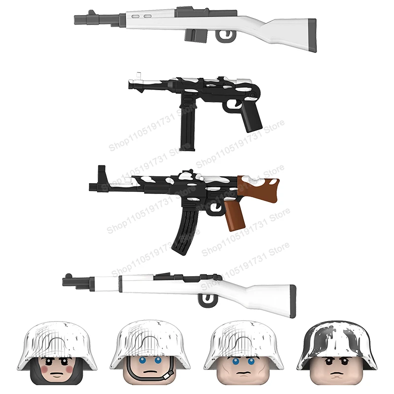 

Военные зимние фигурки солдат N692, N693, N694: конструктор, армейская пехота, белая униформа, шлем, снаряжение, DIY-кирпичики, игрушки, подарки