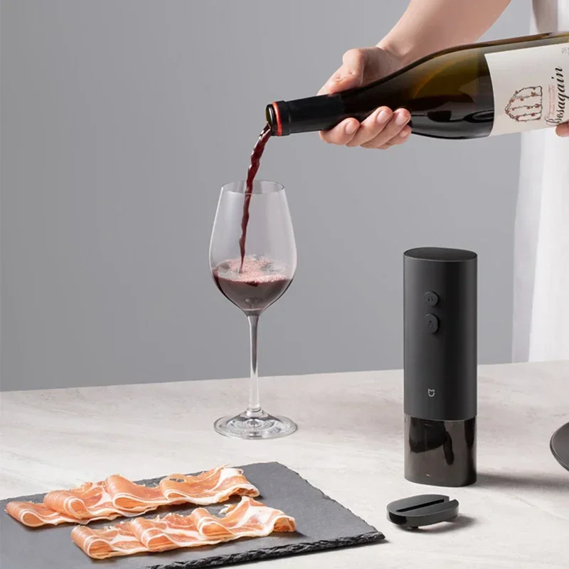 New Xiaomi Mijia Electric Wine Opener Battery Automatic Bottle Cap Opener for Red Wine Beer with Foil Cutter Kitchen Accessories