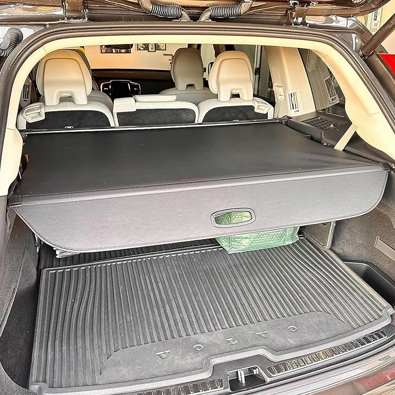 Rear Trunk Cargo Cover For Volvo XC90 2016-2024 Shield Shade Curtain Partition Board Privacy Blinds Security Accessories