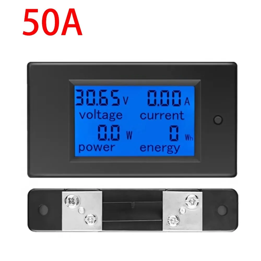 0-100A LCD DC 6.5~100V Digital LED Display Voltmeter Ammeter Wattmeter Power Energy Meter Volt Tester