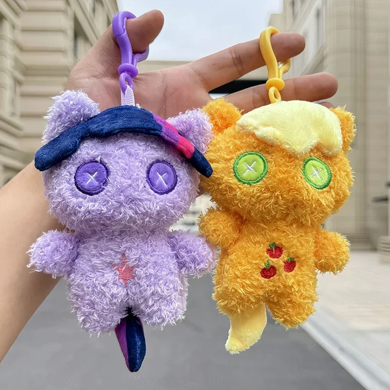 Kawaii My Little Pony Schlüsselanhänger Plüschzubehör Rucksack Schlüsselanhänger Plüschtier Schlüsselanhänger Puppe Mädchen Geschenk Twilight Sparkle Fluttershy