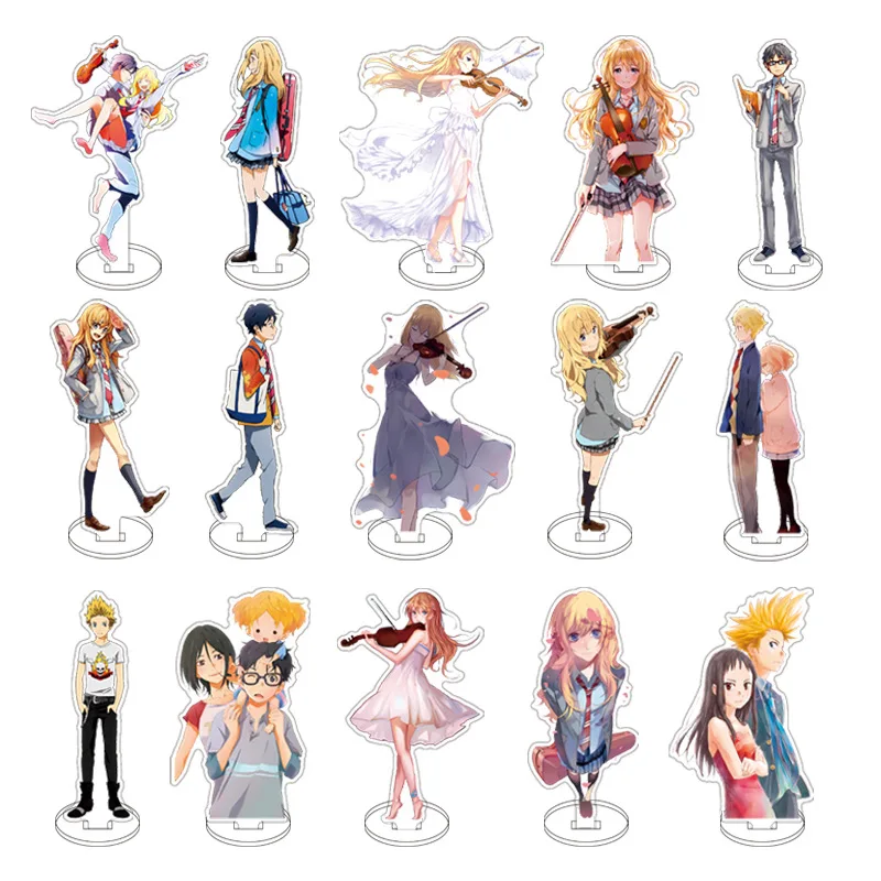 

Anime Your Lie in April Acrylic Stand Arima Kosei Ryota Watari figure Stand Plate Cosplay Prop Decor Cartoons present Gifts 15cm