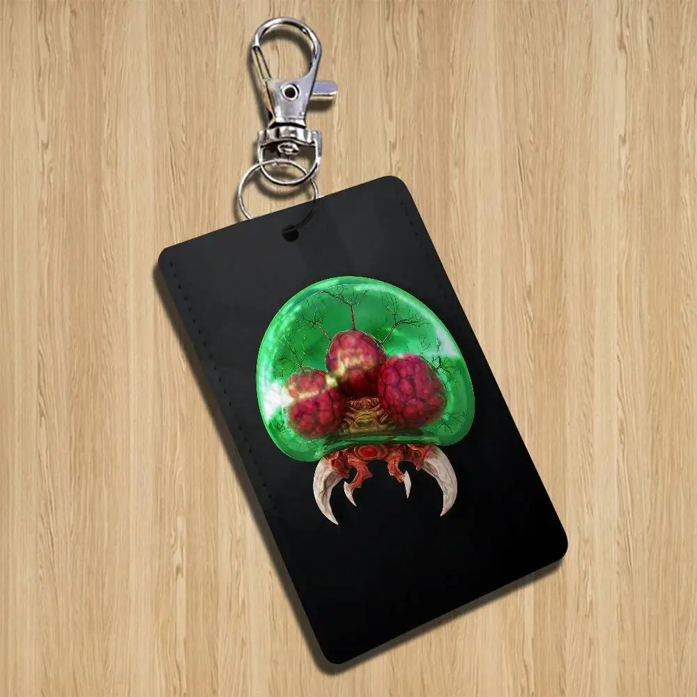 Power Armor M-Metroid Dread Keychain Holder Suitable For Subway Bank Bus Card Case Badge Holder Wallet Card Textured pattern