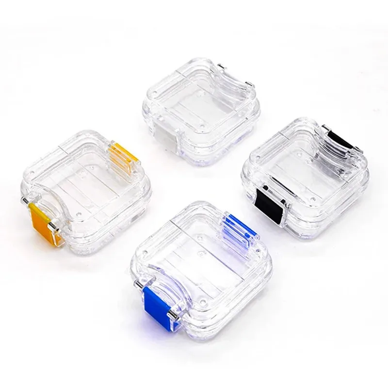 20Pcs Denture Storage Box Dental Crown Case with Transparent Flexible Film Implant Plastic Tooth Case Molar Box for Prosthetics