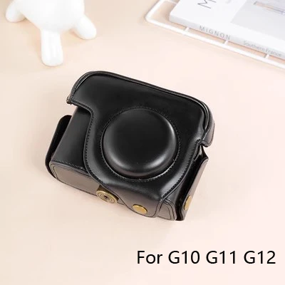 防水フォトカメラPUレザーバッグボディカバーケース CANON G10 G11 G12